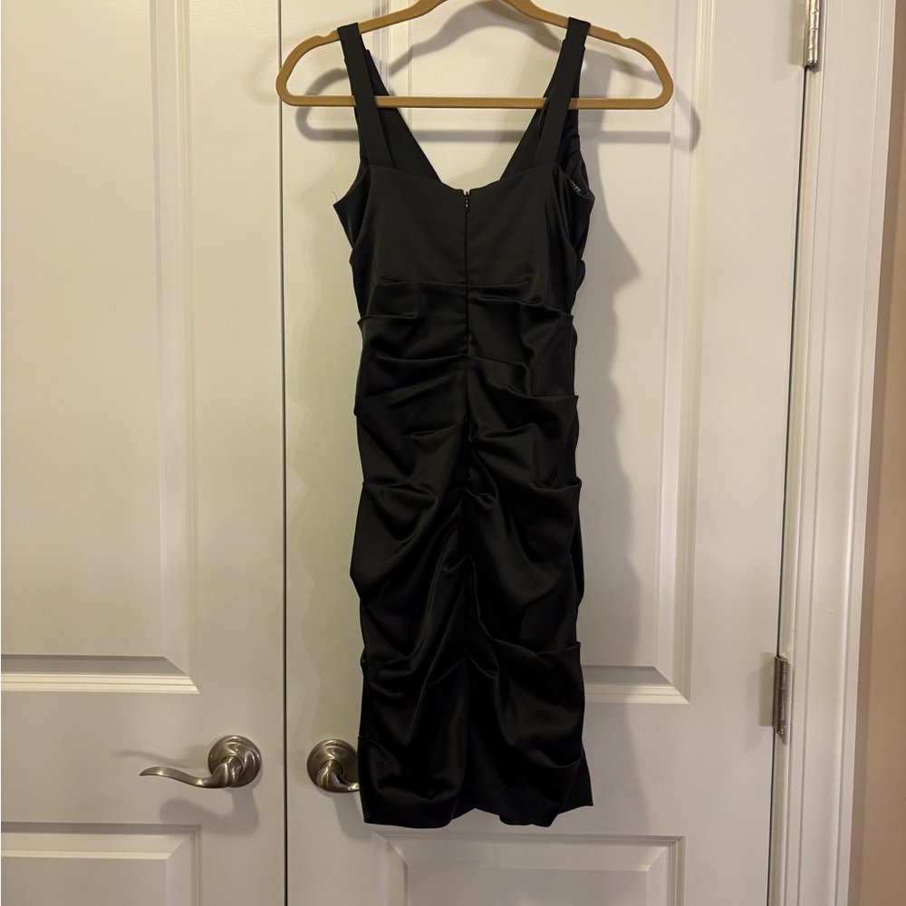 Xscape Black Ruched Mini Dress - Picture 3 of 5
